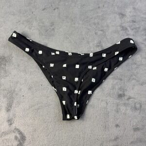 STN FX SWM Bikini Bottom Womens Large Square Print Swimwear Hygienic Liner